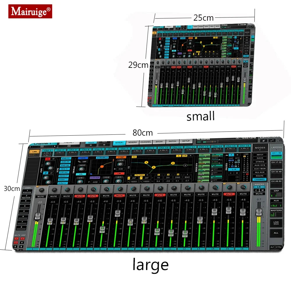 Mouse Pad XXL 800x300/900X400mm Keyboard Pad Audio Mixer Mixing Console DIY Custom Game Desk Mat Gaming PC Mousepad Large Pads