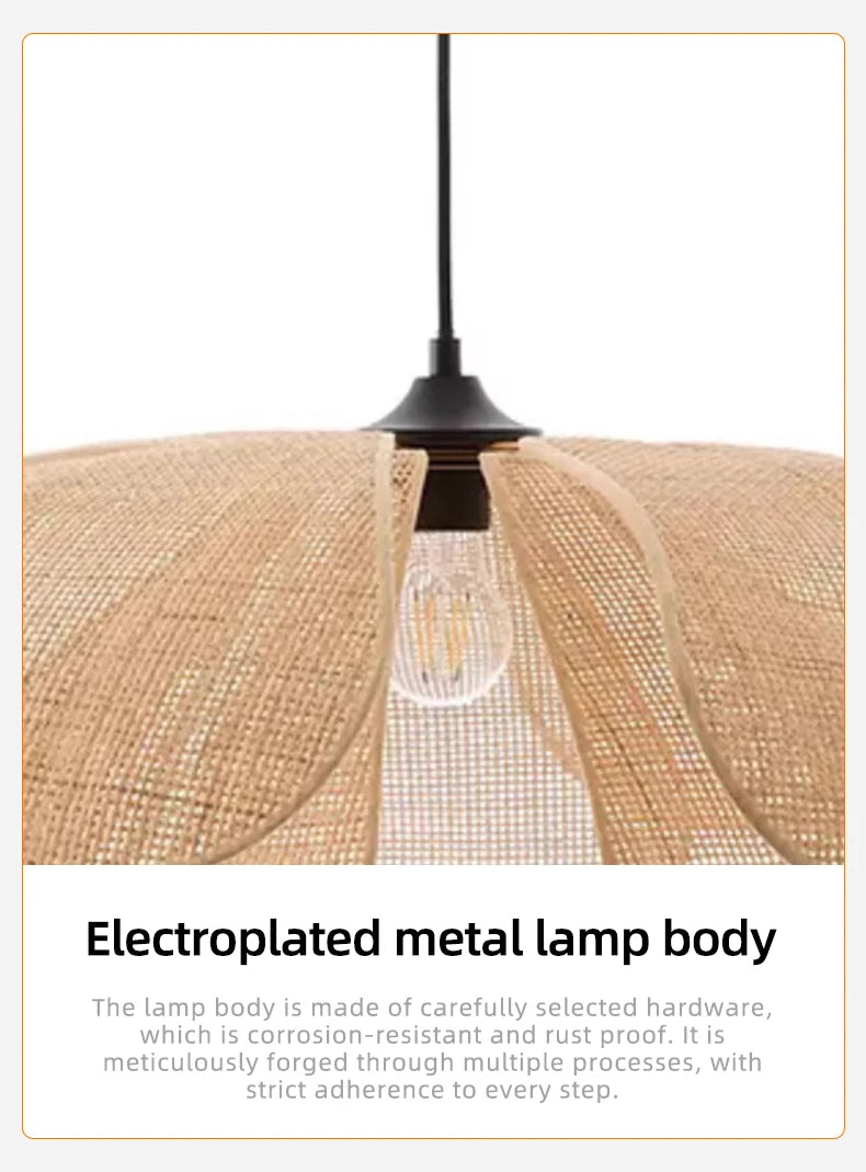 Wabi Sabi Chandelier Handmade Fabric LED Pendant Lights Vintage Living Room Study Clothes Shop Restaurant Designer Hanging Light