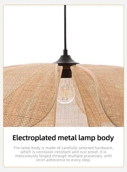 Wabi Sabi Chandelier Handmade Fabric LED Pendant Lights Vintage Living Room Study Clothes Shop Restaurant Designer Hanging Light