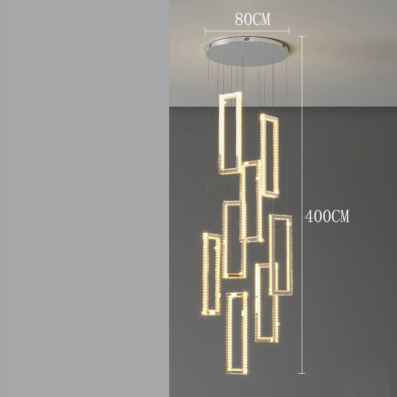 Modern home decoration salon lamps for living room smart crystal Pendant lights dining room indoor lighting