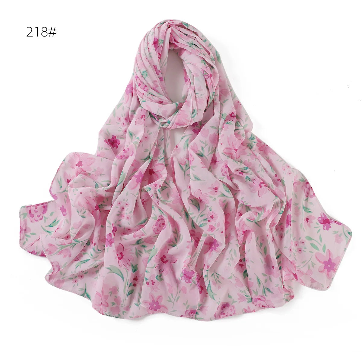 66 Colors Pearl Chiffon Printed Hijab Scarf New Fresh Small Floral Polka Dot Sunscreen Silk Scarf Shawl Turbans for Women Hijabs