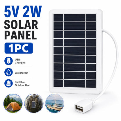 Portable USB Solar Charging Panel Stable Outdoor Charger for Mobile Phones Fans Flashlights Camping Travel and Emergency Use