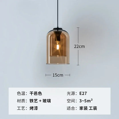 Modern Crystal Coal Oil Glass Stone Bottle LED Pendant Lights Art Creative Indoor Lamps for Bedroom Home Decoration Chandeliers