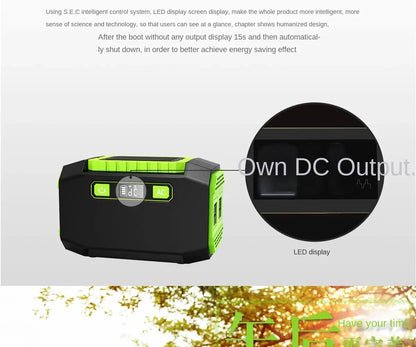 145Wh/173Wh 200W Portable Power Station 220V/110V Solar Generator Outdoor Emergency Mobile Power Bank For Camping Power LED