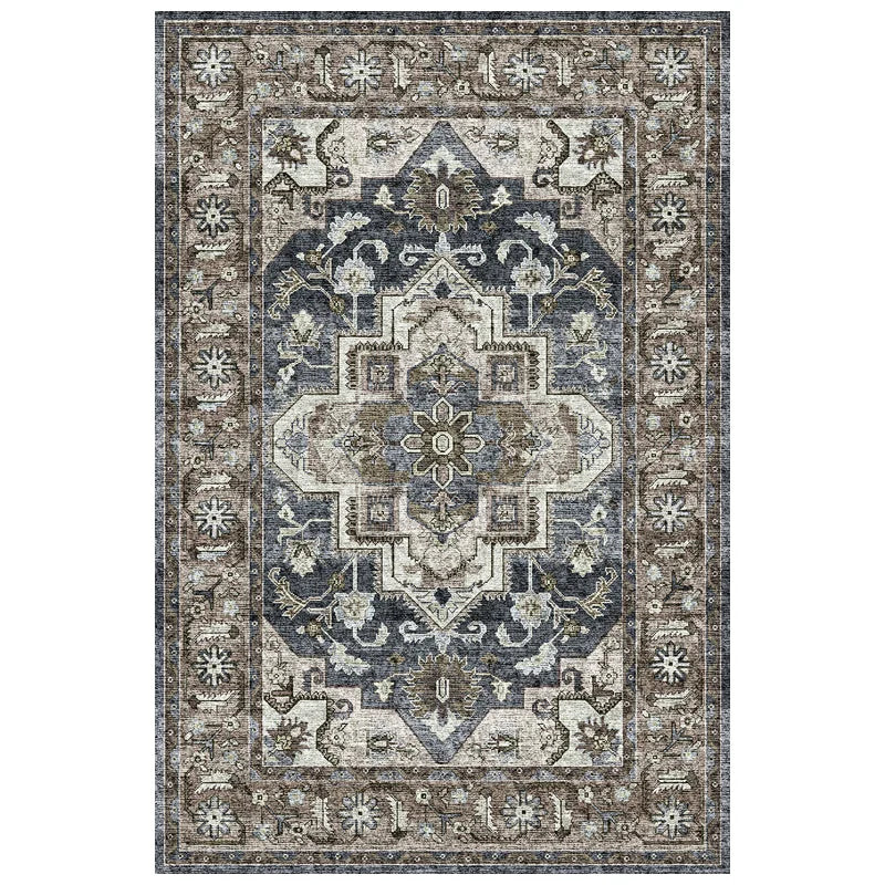 American Retro Style Rugs for Bedroom Large Area Living Room Decoration Anti-slip Carpet Washable Lounge Floor Mat Home Soft Rug