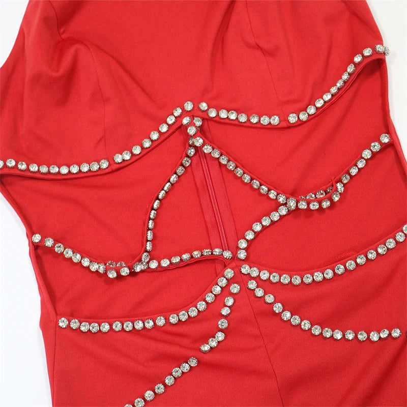 Doyerl One Piece Outfits Woman Rompers and Jumpsuits Rhinestone Rave Festival Clothing Party Club Diamonds Cut Out Sexy Overalls