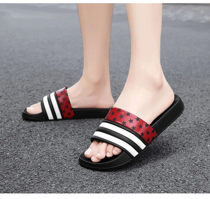 Plus Size Men Indoor Home Slippers Male Soft Comfortable Bath Slipper Men's EVA Flat Thick Platform Outdoor Beach Sandals Summer
