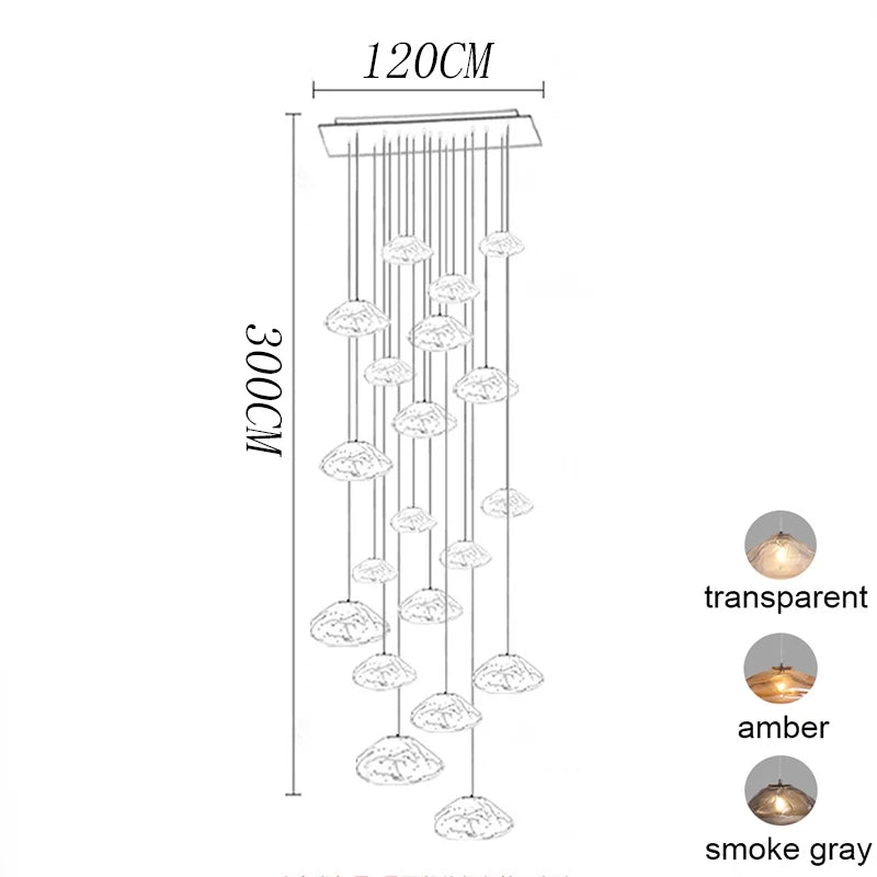 Modern Stair chandelier Pendant lights indoor lighting Ceiling lamp hanging light led Chandeliers for living room indoor lightin