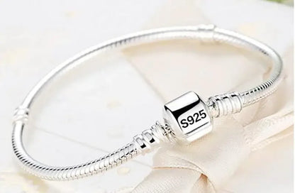 Hot Selling High Quality Authentic 925 Sterling Silver Snake Chain Bracelets Brand Charm Pandor bracelet For Women Jewelry