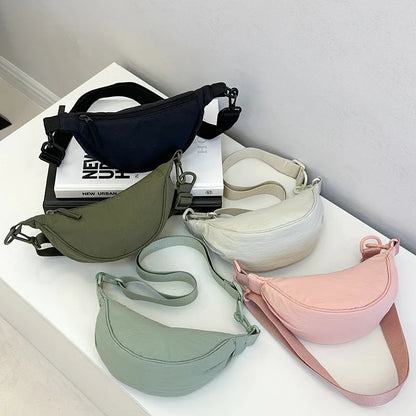 New Mini Women's Nylon Shoulder Bag Casual Sports Female Hobos Crossbody Bags Fashion Female Fanny Pack Purse Handbags