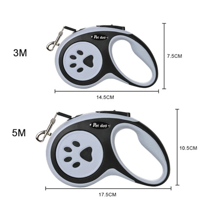 Automatic Retractable Dog Leash 3M/5M Strong Traction Rope with Anti-Slip Handle for Puppy Small Medium Dogs Cat Outdoor Walking