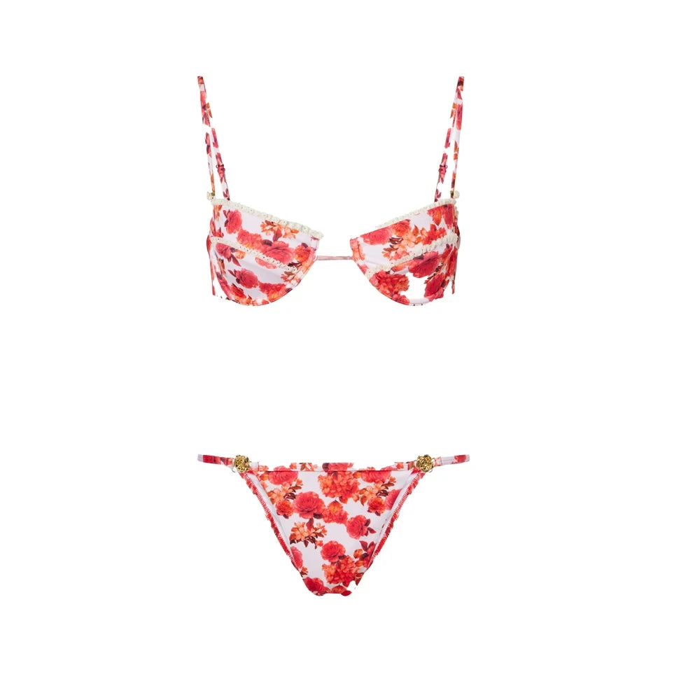 3Pcs Micro Bikini 2026 New Swimwear Women Swimsuit Sexy Brazilian Bikini Set Printed Thong Beachwear Bathing Suit Female Biquini