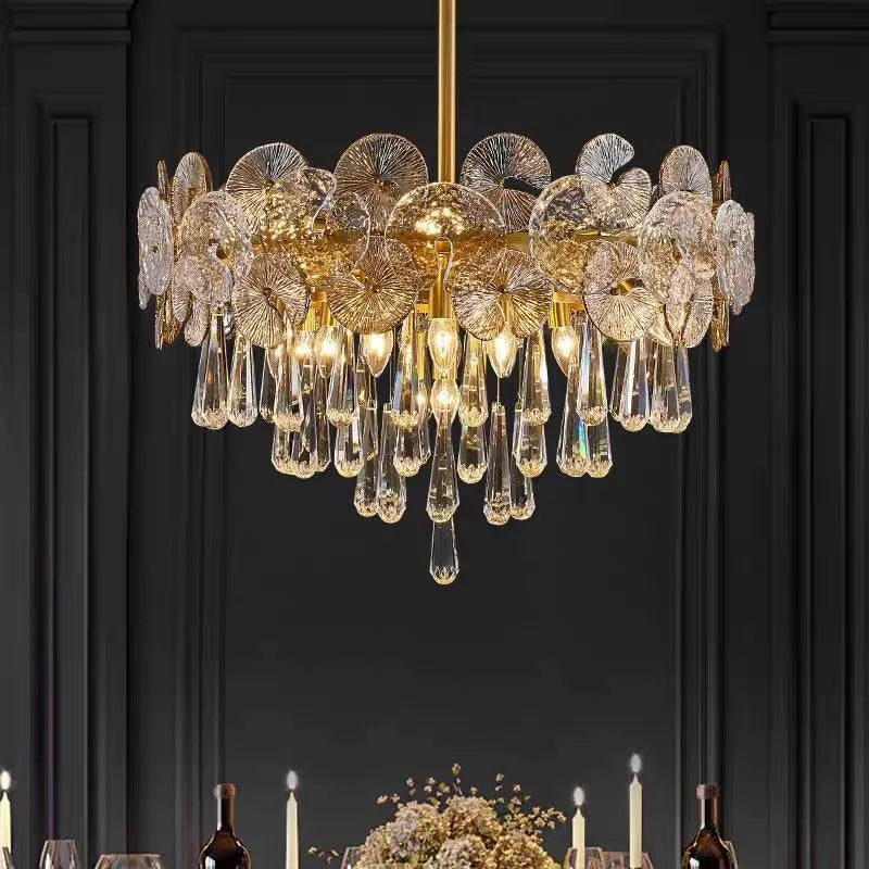 Modern Creative Ceiling Chandelier Luxury Crystal Pendant Light for Living Dining Room Bedroom Home Decor Luster Lamp Fixture