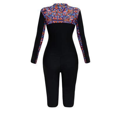 New Women Swimsuit With Sleeve One-Piece Bathing Suits Female Beachwear Sport Style Girls Swimwear Woman Surfing Suit Diving