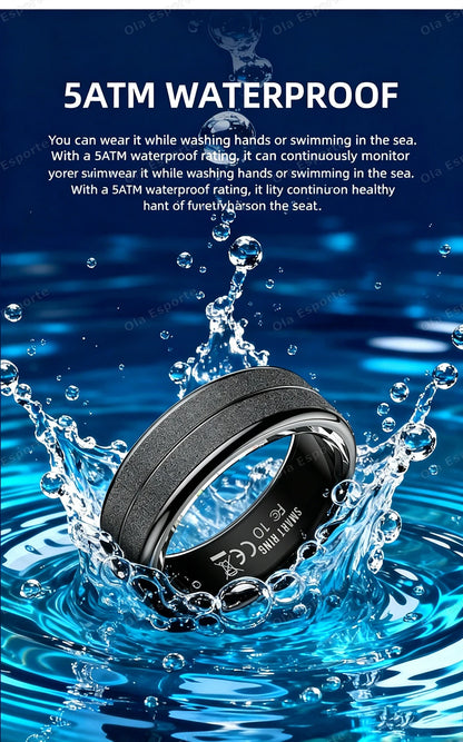 2026 New Smart Ring Bluetooth Heart Rate Body Temperature Monitor AI Health Analysis 5ATM Waterproof Sports Smartring Men Women