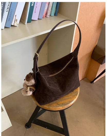 Punk Style Rivet Design Soft Leather Underarm Bags Women Solid Color Casual Shoulder Bag Large Capacity Lady Handbags bolsas