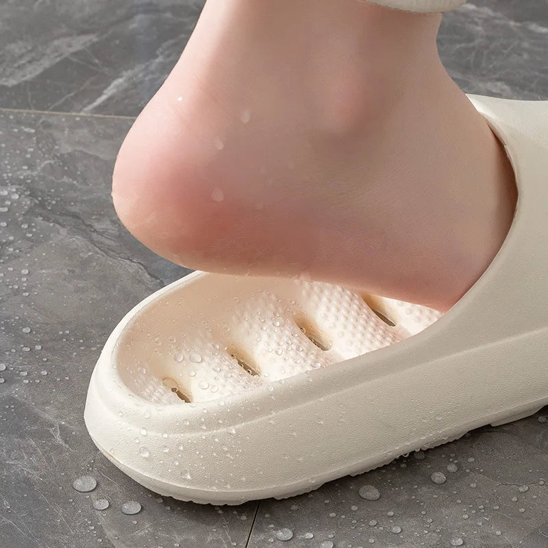 Men's Bathroom Bathing Slippers Women's New Summer Indoor Home Eva Anti-Slip Anti-Odor Couple Shower Leakage Quick-Drying Slippers for Women