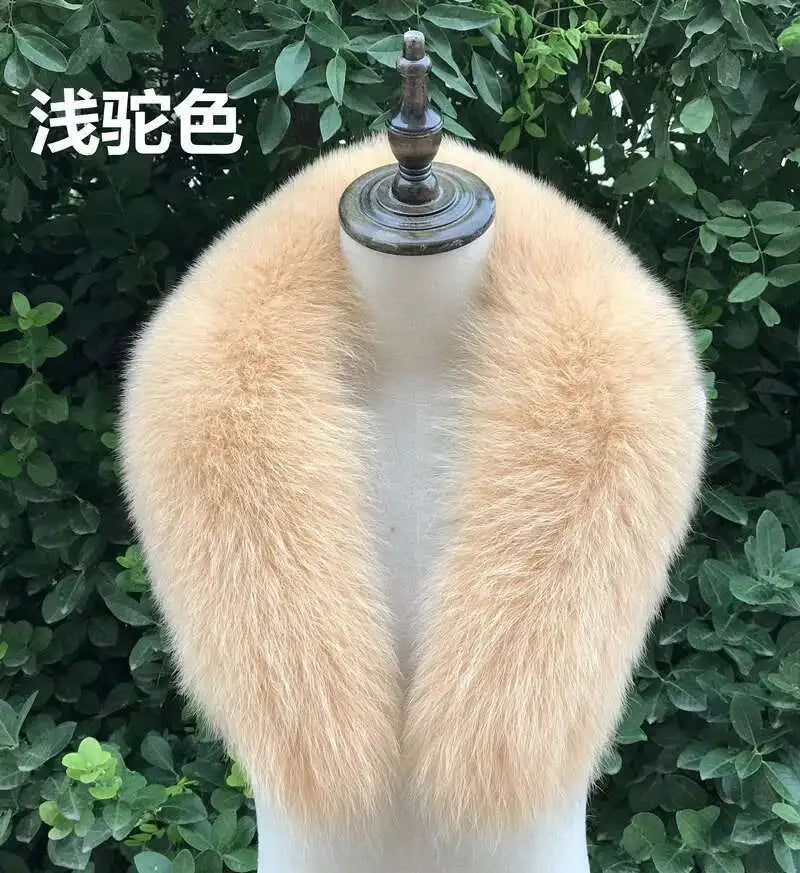 Real Fox Fur Collar for Women Coat Jacket Female Wraps Winter Warm Fur Scarf Extra Large Size Neck Warmer Fur Shawls Scarves