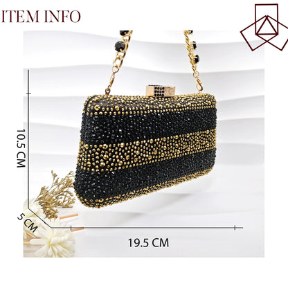 QSGFC Ladies High Quality Women's Pumps Black Gold Shoes and Bag Set DURABLE OUTSOLE Italian Fashion Design For Nigeria Wedding