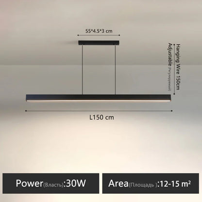 Dining Room Chandelier Dining Table Lighting Kitchen Bar Light LED Linear Lamp Restaurant Pendant Lights Modern Brief Droplight