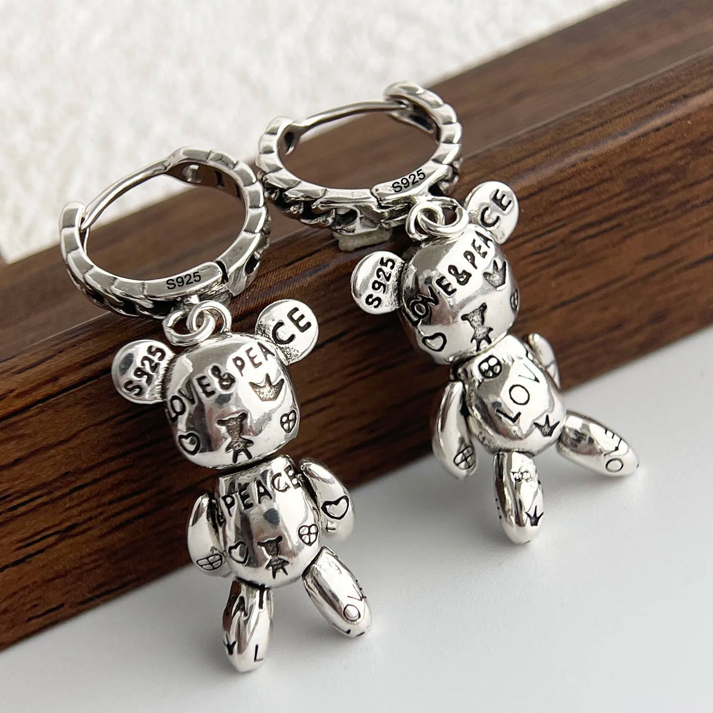 925 Sterling Silver Vintage Earrings For Women Trendy Simple Retro Earring Jewelry Prevent Allergy Party Accessories Gift