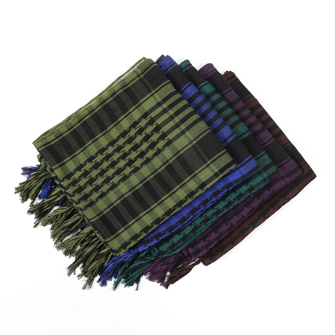 2024 New Plaid Hijab Scarf for Men and Women Arab Desert Headscarf Soft Tactical Hiking Scarves Unisex Turban Military Shawl