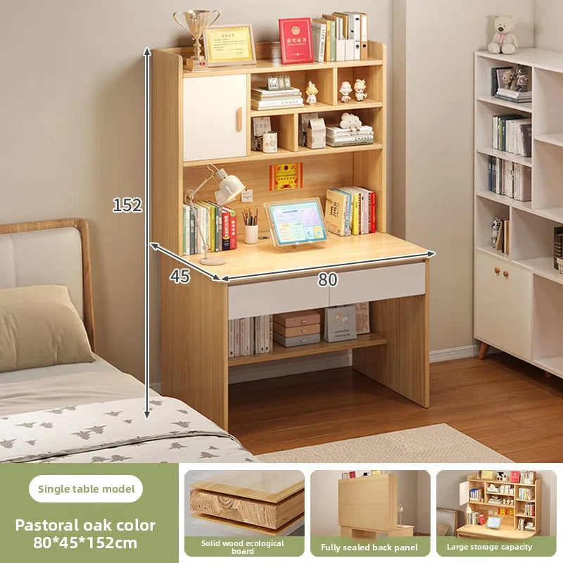 Aesthetic Desk Home Modern Simple Bookshelf Integrated Student Bedroom Learning To Write With Drawing Desk Office Computer Desk