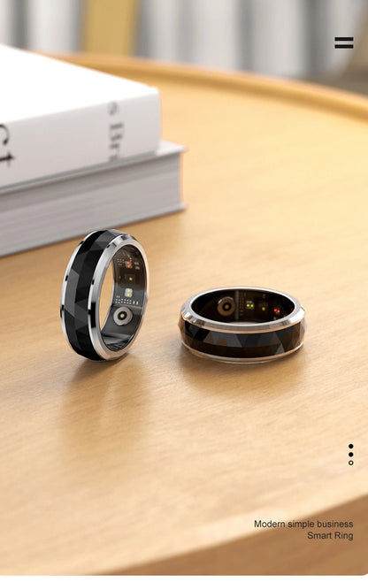 COLMI R11 Ceramic Smart Ring for Men, Fidget Spinner Anxiety Relieve Ring with Charging Case, Health Monitor, 5ATM Waterproof