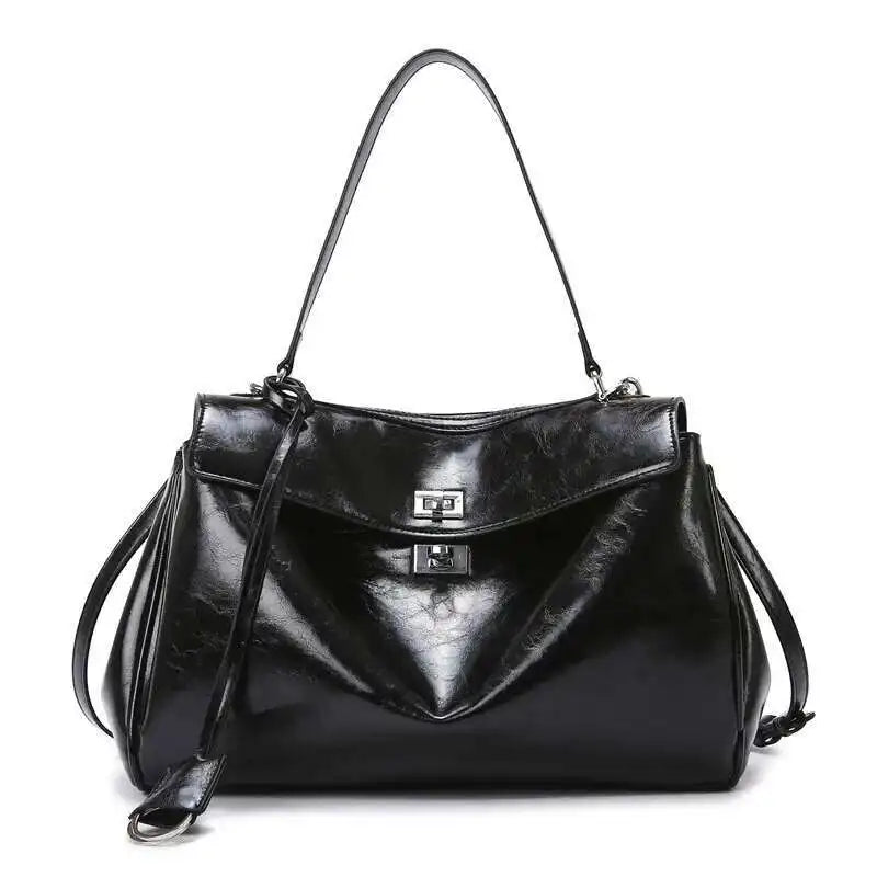 Luxury Fashion Leather Women's Tote Bag Lazy Bag Rodeo Briefcase Handbag Underarm Bags Large Capacity Crossbody Shoulder Bag