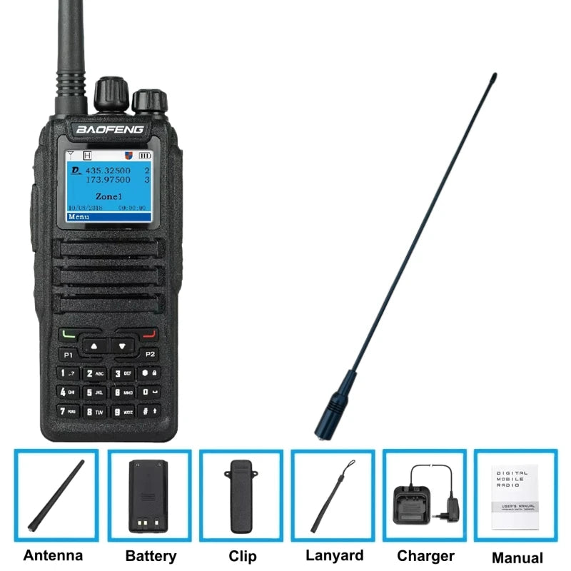 Baofeng Radio Dmr Dm-1701 Open Gd77 Sms 5W Digital Walkie Talkie  Hunting Camping Two-Way Radio