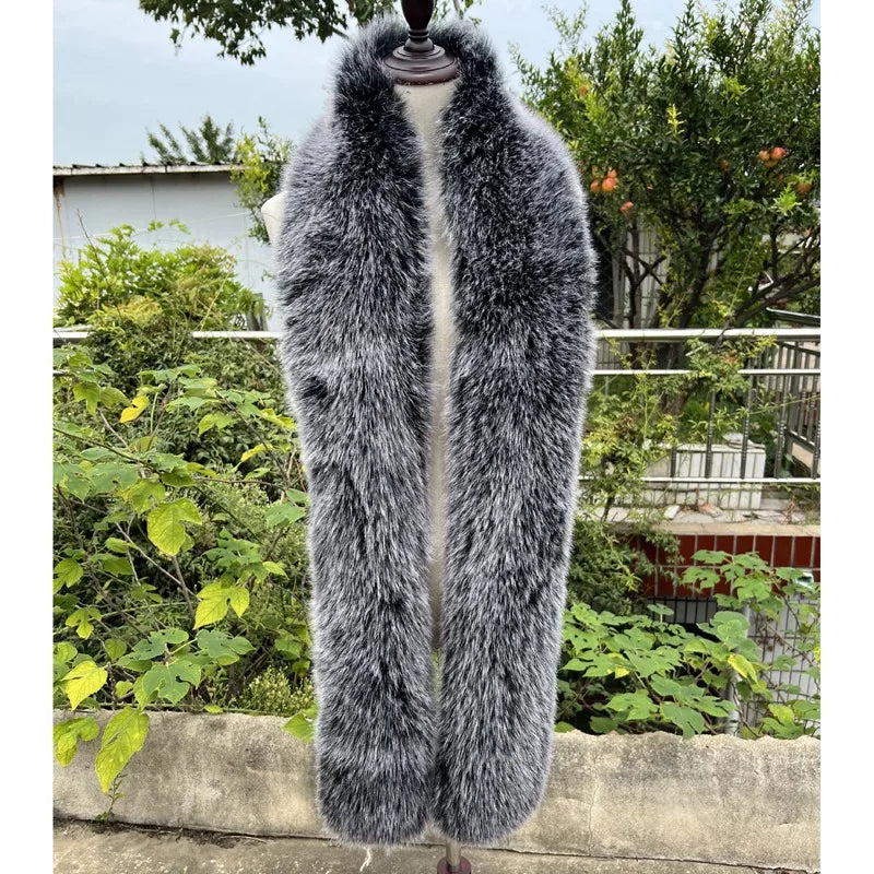 Bulk discount  Y2K Mink Fur Scarf for Women - Winter Plush Long Strip Scarf, European American Style Warm accessory