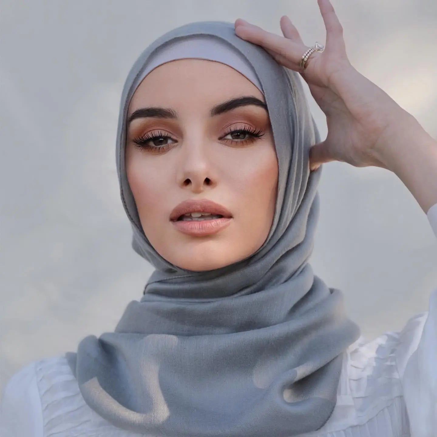 84colors Modal Hijab with Modal Undercap Set Basic Stretchy Pullover Headscarf Thin Breathable Sunscreen Head Wrap Hijabs Scarf