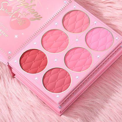 All-in-One 5-Page Makeup Magic Book: Full Kit with Multi-Shade Eyeshadow, Blush, Highlighter, Contour & Glossy Lip Gloss