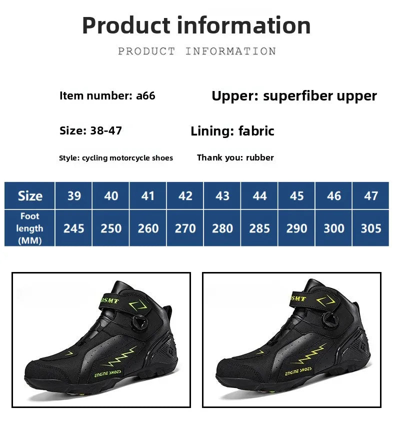 Motorcycle Boots Men Motor Motorbike Riding Shoes Anti-fall Motobike Shoes Motocross Off-Road Racing Boots Botas De Motocicleta