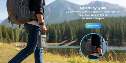 SolarPlay Q100 Power Bank 25000mAh Portable Power Station For Outdoor Battery Emergency Power Camping Solar Generator