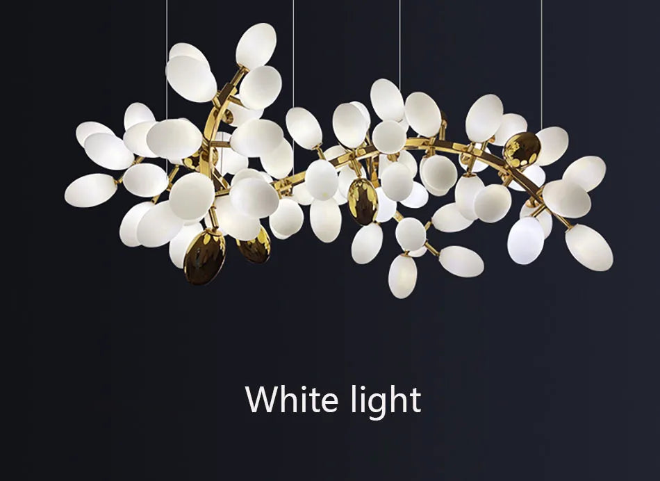 Nordic Luxury Grapes Bunch Hanging Chandelier Lamp for Dining Room Living Room Loft Villa Hotel Hall Decor Pendant Lights