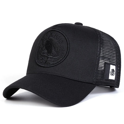 Unisex Mexican Flag Embroidery Baseball Net Caps Adjustable Casual Hats Spring and Summer Outdoor Sunscreen Hat