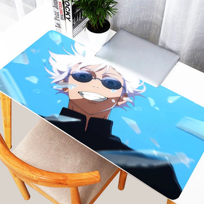 Mouse Pad Laptop Purple Japan Anime Gojo Mousepad XXL Non Slip Keyboard Rug PC J-jujutsu K-kaisen Extended Desk Mat For Boy Gift