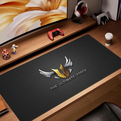 HYBXAXC Black TUF Gaming Mouse Pad XXL Gaming Accessories Office Gamer Keyboard DeskMat Non-Slip Laptop Notebook Rubber Mousepad