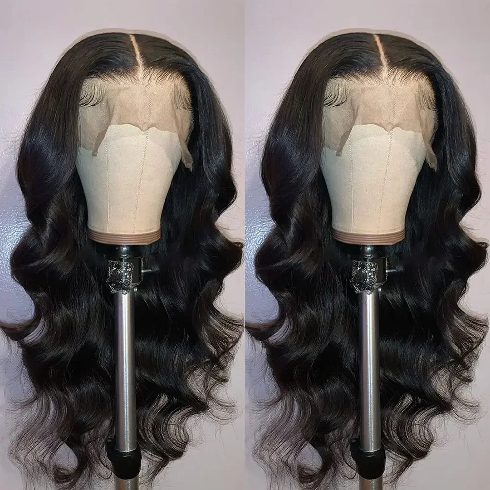 New Body Wave 13*4 Lace Front Synthetic Wigs,Long Glueless Lace Front Wig with Pre Plucked Natrural Hairline and Baby Hair