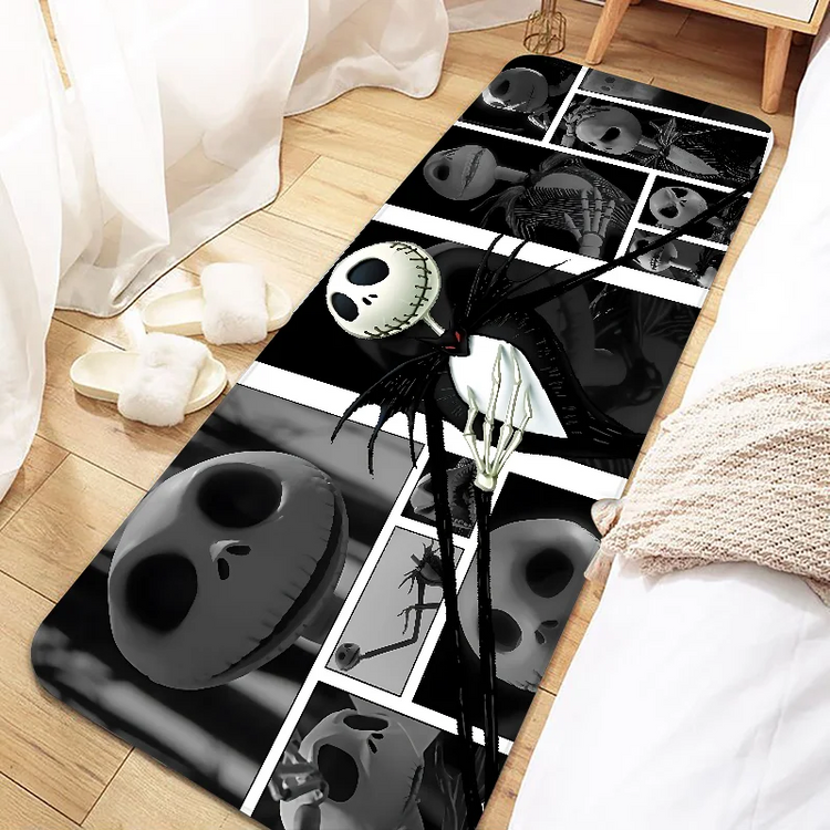 Jack Skellington Door Mat Entrance Non-slip Doormat Washable Kitchen Carpet Living Room Hallway Rugs Bathroom Bath Door Mats