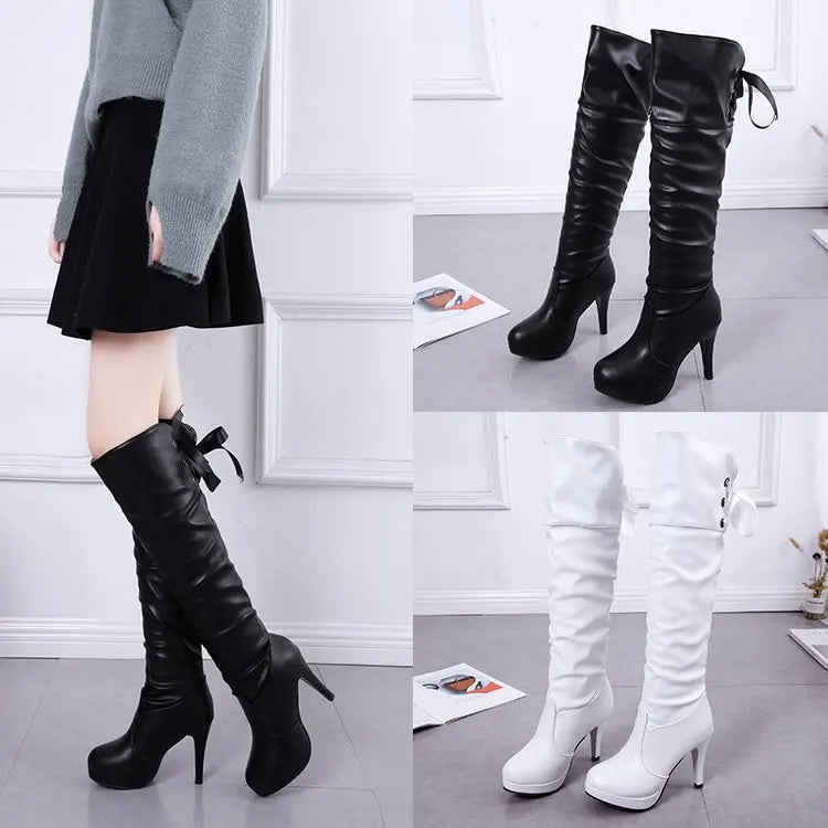 Women Boots Luxury Knight Women Length Boot Fashion Sexy Soft Leather Shoes Leather Elegant Comfortable Knee High Boots