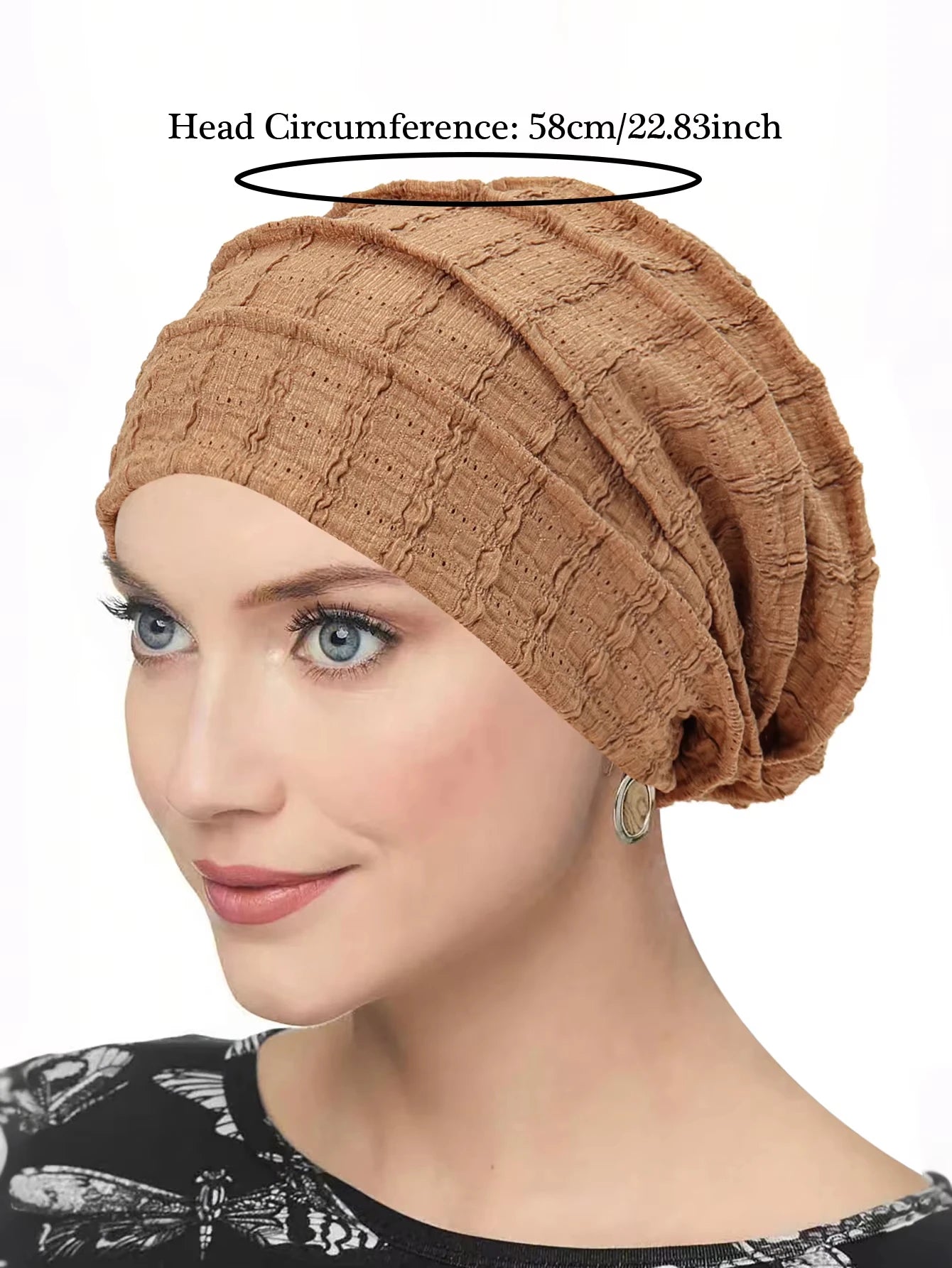 Ramadan Women Soft Strech Beanie Chemo Cap Solid Color Bonnet Inner Hijabs Cap Muslim Head Wraps Femme Wrap Head Turban Hat