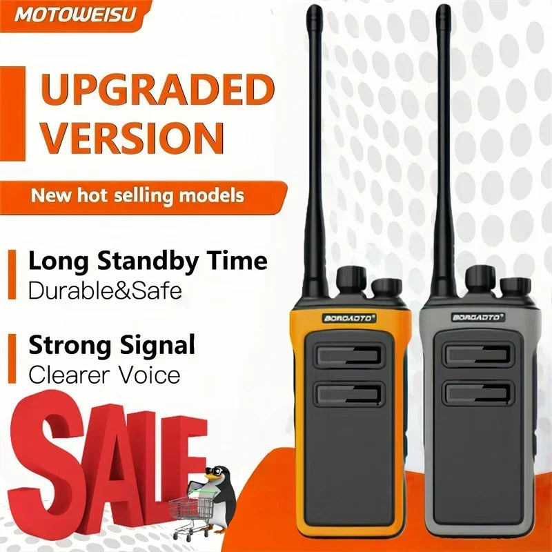 High Power UHF Walkie Talkie 400-470MHz Long Range Two Way Radio Rechargeable with VOX for Outdoor Camping Hiking Hunting