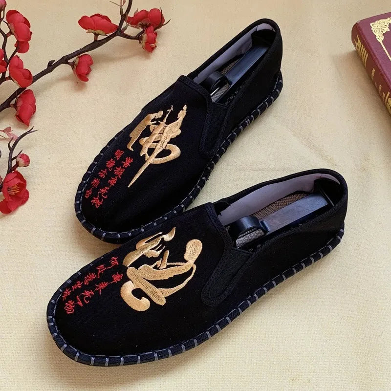 Hanfu Shoes for Women Sneakers Men Ethnic Style Embroidery Chinese style Streetwear Fashion Casual Vintage Old Beijing Shoes
