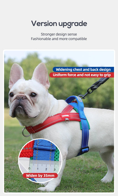 Dog Harness No Pull Saddle-Style Small Medium Dogs Walking No Choke Bichon Outdoor Safety Reflective Vest Pet Chest Harness