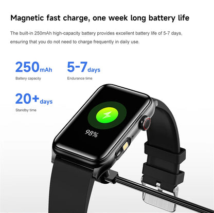 2025 New AI Health Manager Smart Watch Men Blood Pressure Blood Oxygen Sports Bluetooth Call Waterproof Health SmartWatch