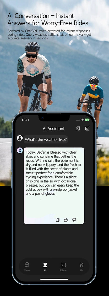 AI Smart Glasses with Camera  with built-in storage (no SD card required)deal for outdoor sports such as cycling skiing baseball