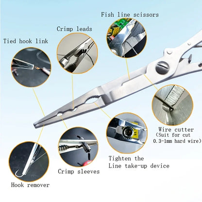 Fishing Pliers - Multifunctional Hook Remover, Line Cutter & Ring Opener