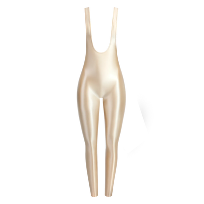 MJINM Spandex Catsuit Women Full Body Shiny Glossy Bodysuits Tight-Fitting Yoga Sport Tights Catsuit Jumpsuits Zentai